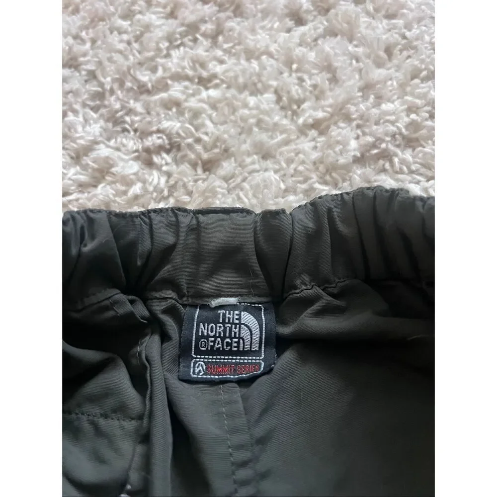 North Face Paramount Peak Cargo Short Men Charcoal Green Elastic Waist Nylon siz